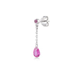 Shining Pear, Sterling Silver Earring (Sold INDIVIDUALLY)