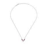 V, Sterling Silver Necklace