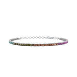 Stefanie, Sterling Silver Tennis Bracelet