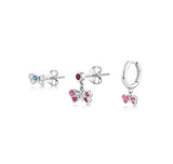 Mini Butterfly, Sterling Silver Earrings Set