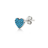 Cuore, Sterling Silver Earring (Sold INDIVIDUALLY)