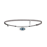 Nazar, Sterling Silver Anklet (String)